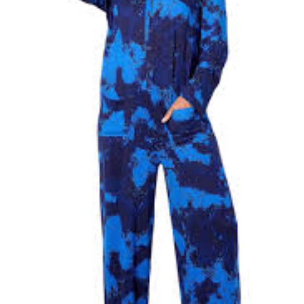 Bumblebella By Jill Martin Dreamy Jersey Watercolor 2 Pocket Jumpsuit Women L